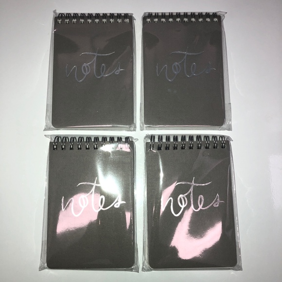 MSPCI Set of 4 Luxe Holiday Mini Journals Silver Spiral 100 Sheet Note Pads NEW! - Picture 3 of 12